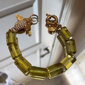 Jcrew green and gold bracelet